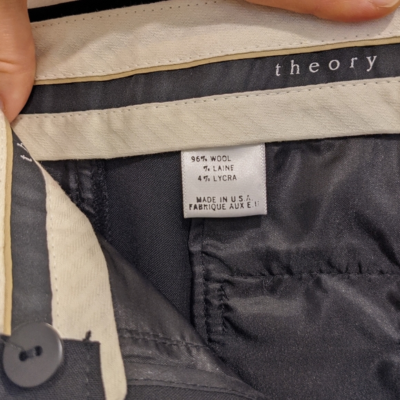 THEORY Relaxed Straight Pant in Stretch Wool - Picture 7 of 8